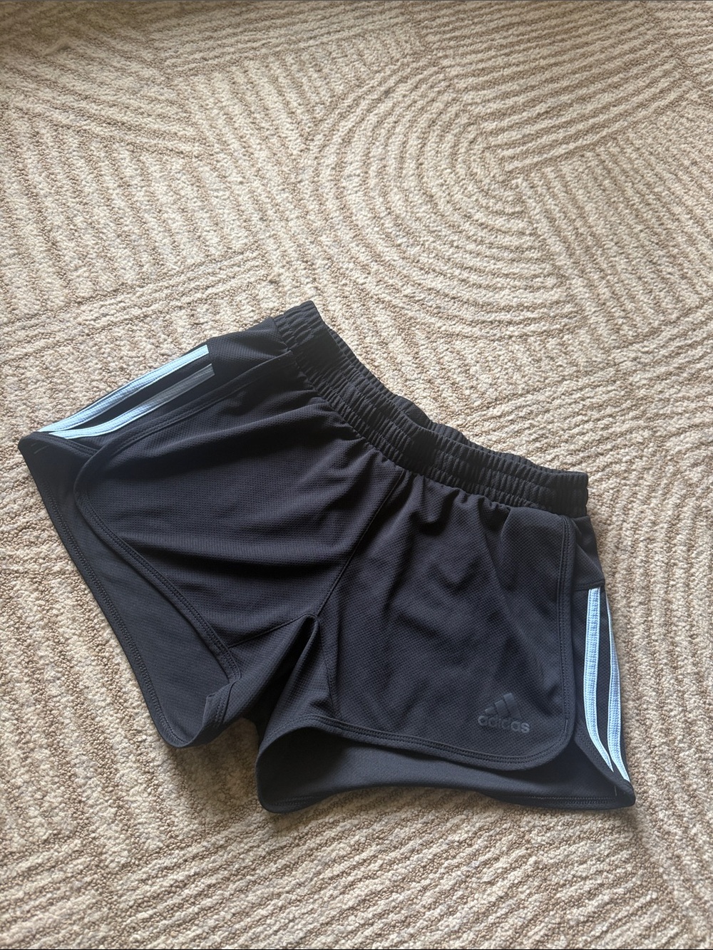 ADIDAS Climalite Running Shorts Sz Small Black & Light Blue - Picture 4 of 11